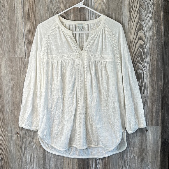 Sundance Tops Sundance Tunic In White With Embroidered Accents L
